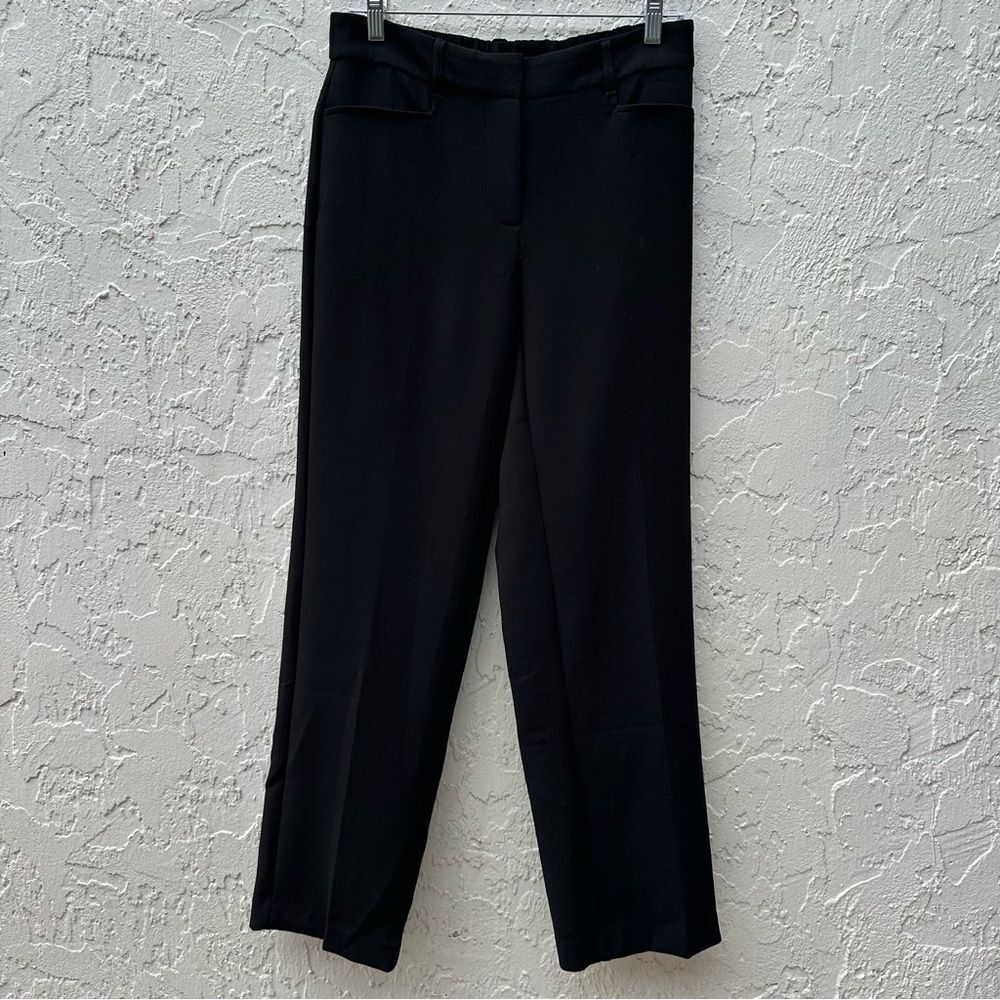 J JILL Pants Women 6 Straight Leg Office Work Black Minimalist